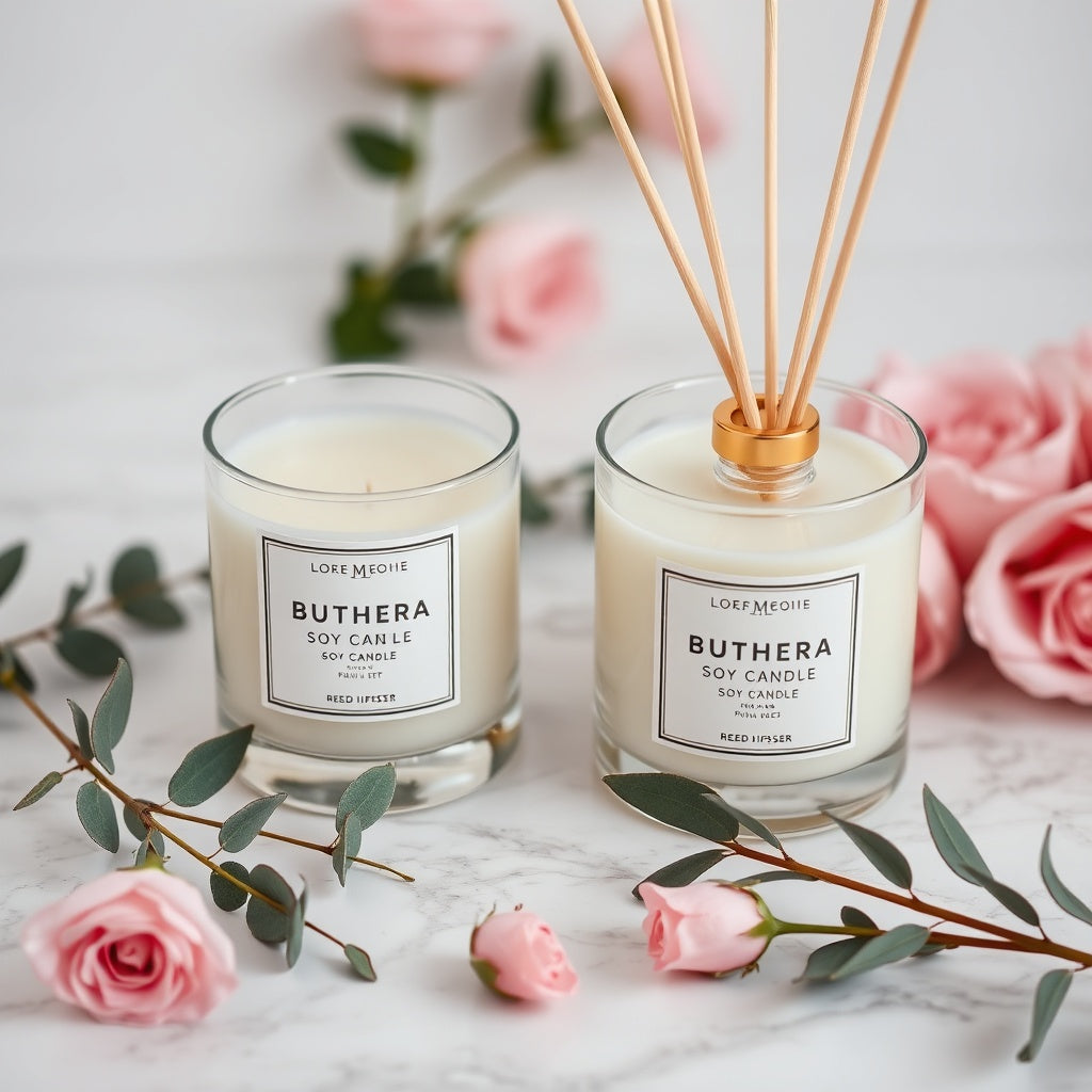 Soy Candle & Diffuser Set — Mum's Favourites
