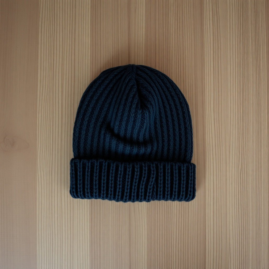 Merino Wool Beanie — Charcoal