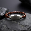 Leather & Steel Bracelet