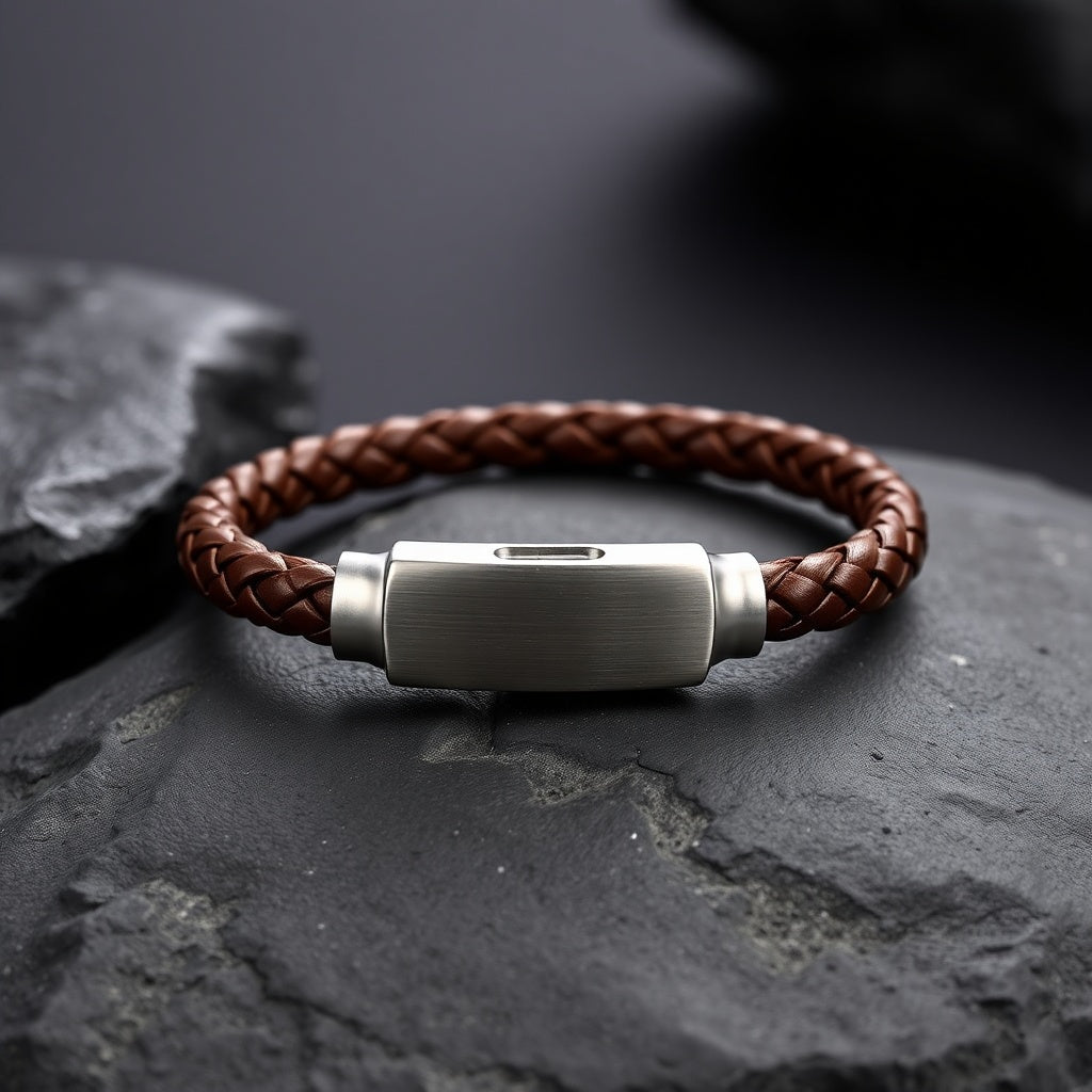 Leather & Steel Bracelet