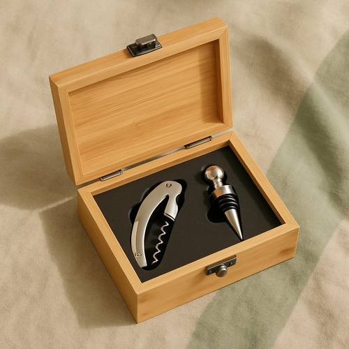 Bamboo Wine Gift Box & Accessories