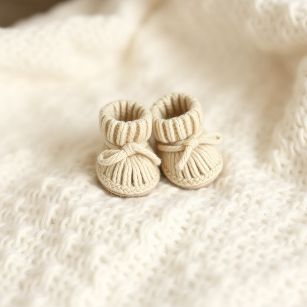 Organic Cotton Baby Booties — Oat - Kakwanzi