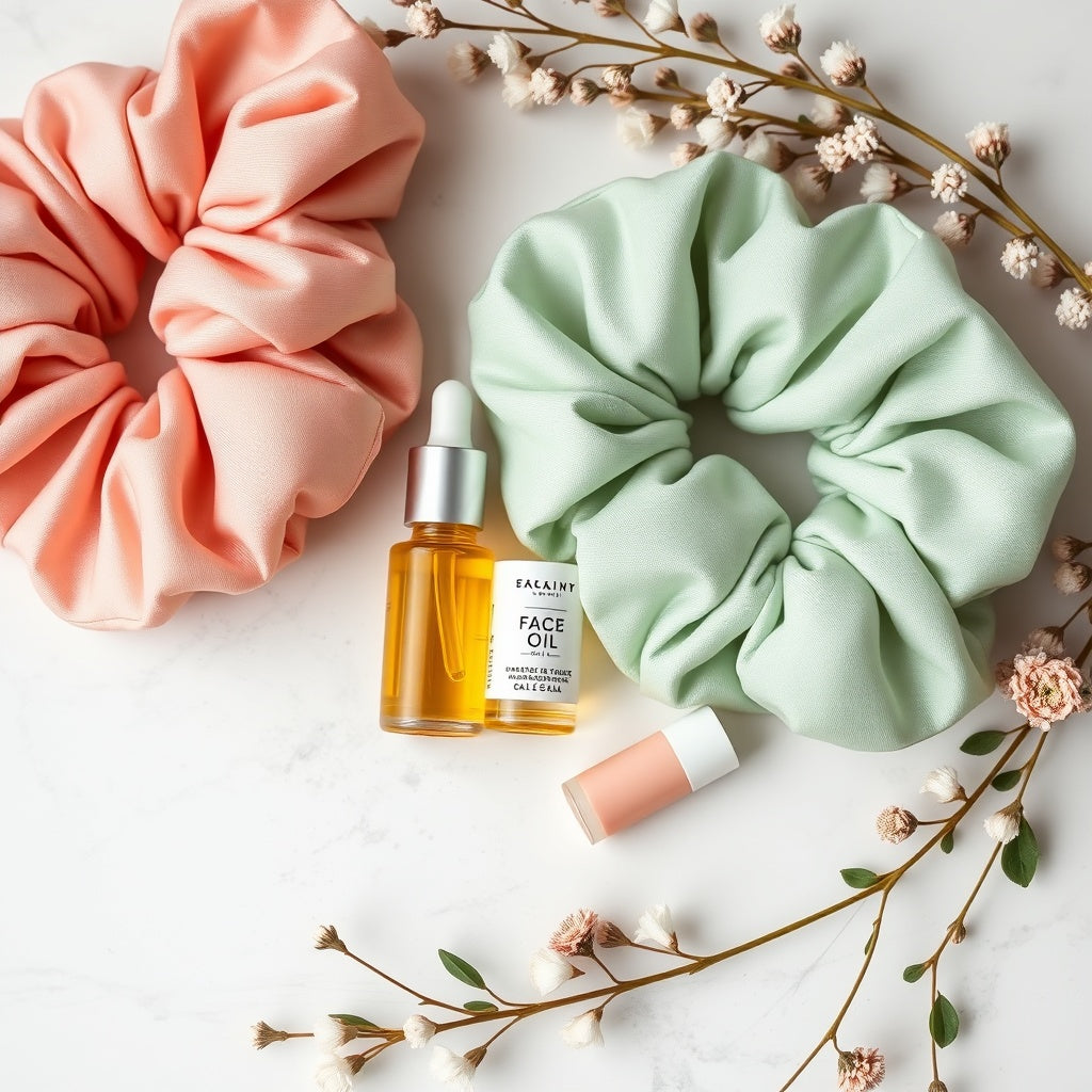 Luxury Silk Scrunchie & Skincare Set