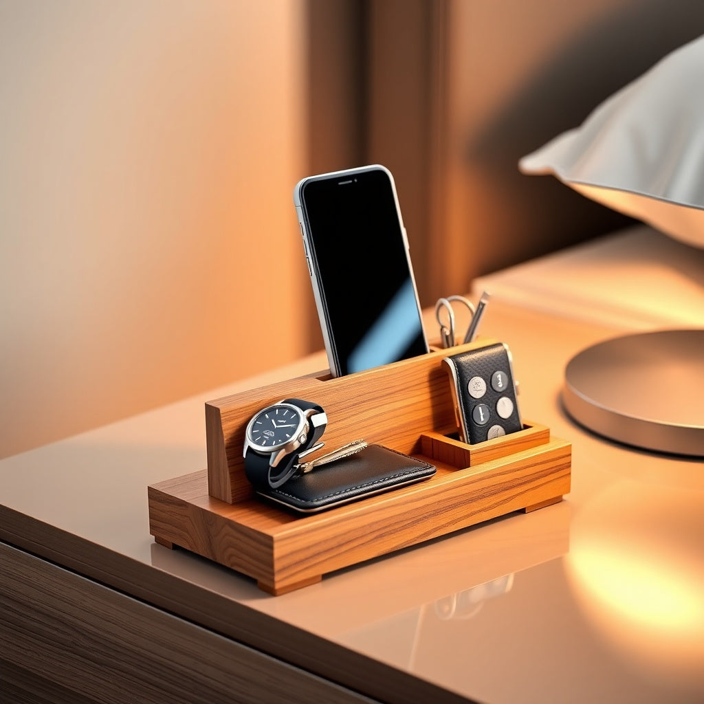 Wooden Docking Station & Nightstand
